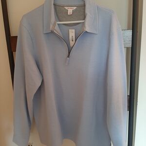 Joe Fresh Sky Blue Half-Zip Sweater Size Large